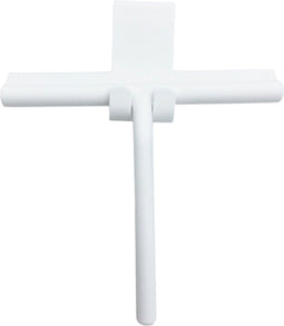 EAVY Douchewisser Wit met Ophangsysteem - Badkamer Accessoires - Raamwisser - Trekker Douche - Silicone - 21cm x 16cm