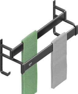 EAVY Handdoekenrek Zwart 60 cm breed - Handdoekrek Badkamer - Badkamerrek - Wandrek - Handdoekhouder
