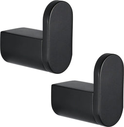 EAVY - Handdoekhaakjes Zwart - Boren - 2x Wandhaakjes - Handdoekhouder Badkamer