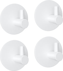 EAVY - Set van 4 Zelfklevende handdoekhaakjes RVS - handdoekhouder - wandhaak - plakhaak - WIT