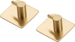 EAVY Zelfklevende Handdoekhaakjes Goud - Set van 2 Handdoekhouders