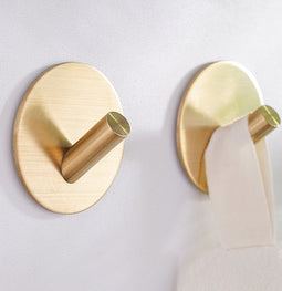 EAVY Zelfklevende Handdoekhaakjes Goud - Set van 2 Handdoekhouders