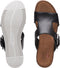 Clarks Lizby Ease - Plateau sandalen - Blokhak met klittenbandsluiting - Black Leather - Maat 41