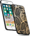 iMoshion Hoesje Geschikt voor iPhone 6s / 6 Hoesje Siliconen - iMoshion Design hoesje - Goud / Zwart / Golden Leaves