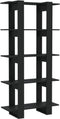 vidaXL - Boekenkast/kamerscherm - 80x30x160 - cm - bewerkt - hout - zwart