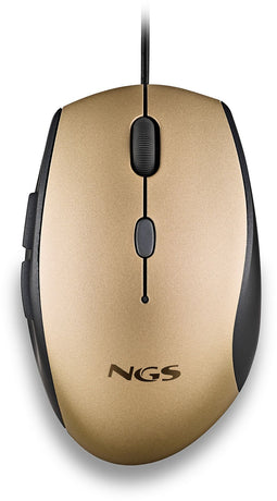 NGS Moth Gold - Draadloze muis - 5 knoppen - 1600dpi