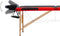vidaXL - Massagetafel - inklapbaar - 3 - zones - hout - zwart - en - rood