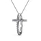 Yolora Dames Ketting - Kruis Hanger met Kalpa Camaka Kristallen - 18K Wit Verguld - Cadeauverpakking