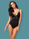 Obsessive Sexy Teddy met Kant - Erotische Body - Maat L/XL - Zwart