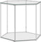 vidaXL - Salontafel - 60x53x50 - cm - roestvrij - staal - en - glas - zilverkleurig