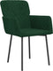 vidaXL - Eetkamerstoelen - 2 - st - fluweel - donkergroen
