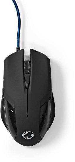 Nedis GMWD110BK - Gamingmuis - 7200 dpi - Draad - 6 knoppen