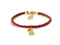 Scmyk BG-263 - Bedelarmband - Goud plated met druppeltjel - Donkerroze