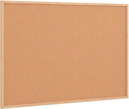 vidaXL - Kurkbord - met - massief - grenenhouten - frame - 80x55 - cm