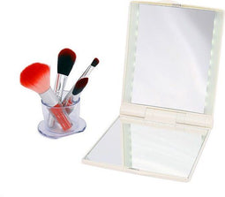 LED Make-up Spiegel - 3x Vergroting - Verlichte Cosmeticaspiegel met Swarovski Kristal - Wit