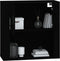 vidaXL - Wandkast - 80x33x80 - cm - bewerkt - hout - zwart
