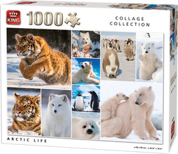King Legpuzzel Arctic Life - 1000 stukjes - Dierencollage 68 cm x 49 cm
