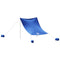 vidaXL - Strandluifel - met - zandankers - 214x236 - cm - blauw