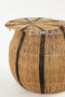 Mica Decorations Liliano - Opbergmanden Set van 2 - Jute met Zwarte Strepen - Lichtbruin (2 stuks)