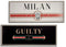 Schilderij GUILTY MILAN spaanderplaat 2 x 46 x 121 cm (4 Stuks)