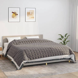 vidaXL - Verzwaringsdeken - 235x290 - cm - 15 - kg - stof - grijs