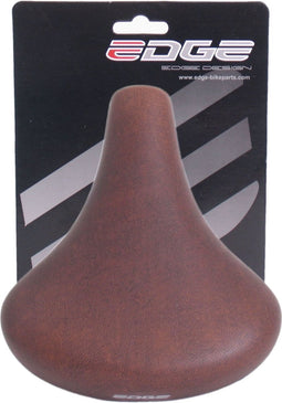 Fietszadel Edge City Retro - donkerbruin (op kaart)