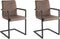 Set van 2 eetkamerstoelen BRANDOL Kunstleer Bruin