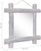 vidaXL - Spiegel - houtblokken - 70x70 - cm - massief - gerecycled - hout