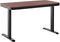 Bureau elektrisch verstelbaar met USB-poort donkerhout/zwart 120 x 60 cm KENLY