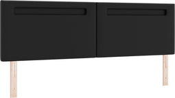 vidaXL - Hoofdbord - Eenvoudig - Ontwerp - Zwart - 180 - cm - Kunstleder