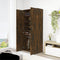 vidaXL - Schoenenkast - 80x39x178 - cm - bewerkt - hout - gerookt - eikenkleurig