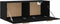 vidaXL - Wandkast - 100x36,5x35 - cm - bewerkt - hout - zwart