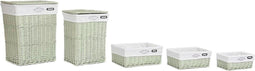 Basket spelset DKD Home Decor Groen vlechtwerk 44 x 34 x 56 cm