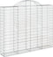 vidaXL - Schanskorven - 4 - st - gewelfd - 200x30x160/180 - cm - ijzer