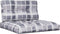 vidaXL - Palletkussens - 2 - st - ruitpatroon - stof - grijs