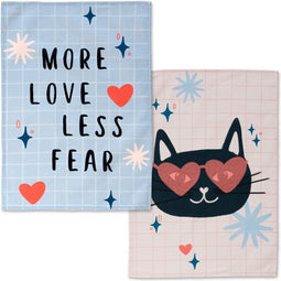 Set van 2 theedoeken Meow Love | Aware