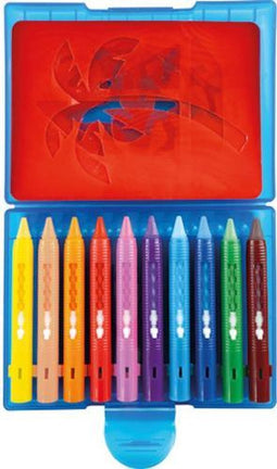 Eberhard Faber badkrijt - 10 stuks - inclusief 5 sjablonen - plastic bewaarbox - EF-524110