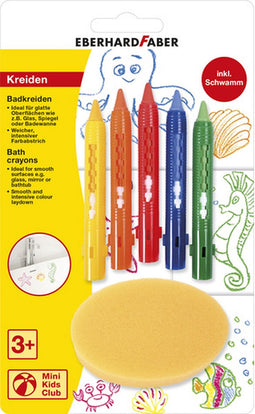Eberhard Faber badkrijtjes - met spons - 5 stuks - EF-524105