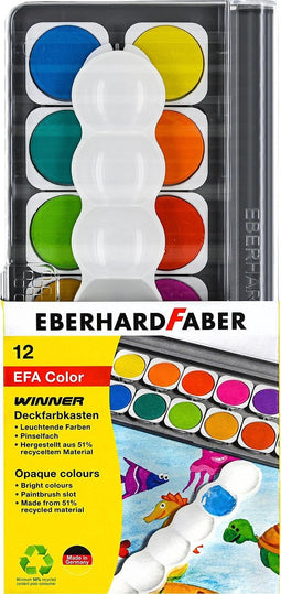 Eberhard Faber verfdoos - Winner - 12 kleuren - inclusief mengpalet - EF-578312