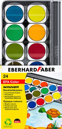 Eberhard Faber verfdoos - Winner - 24 kleuren - inclusief mengpalet - EF-578324
