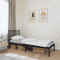 vidaXL - Bedframe - met - hoofdbord - metaal - zwart - 75x190 - cm