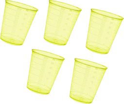 Set van 160 maatbekertjes - 30 ml - schaalverdeling - geel (160 stuks)