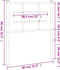 vidaXL - Hoofdbord - 75 - cm - metaal - wit
