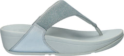 FitFlop Lulu Shimmer Lux - Dames teenslipper - Anatomisch voetbed - Licht blauw - Maat 38