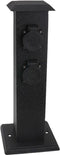 Exin 54.502.91 - Tuinpaal met 4 Contactdozen - IP44 spatwaterdicht - Zwart