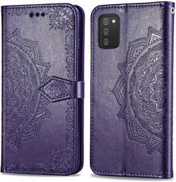 iMoshion Hoesje Geschikt voor Samsung Galaxy A03s Hoesje Met Pasjeshouder - iMoshion Mandala Bookcase - Paars