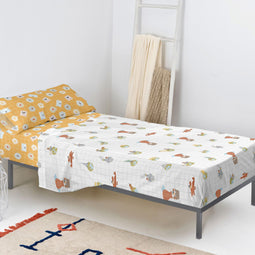 Happy Friday Sheet set 2 pieces World trip 160x270 cm (Single) Multicolor