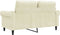 vidaXL - Tweezitsbank - 120 - cm - fluweel - crèmekleurig