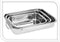 Excellent Houseware Braadsledes/ovenschalen - set van 3x stuks - rvs metaal - zilver - Vlees braden - Braadpan