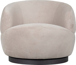 BePureHome Woolly Draaifauteuil - Ribstof - Natural - 71x84x88